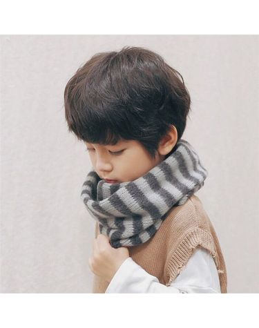 [보리보리]  유아 아동 보드란 단가라 넥워머 목도리