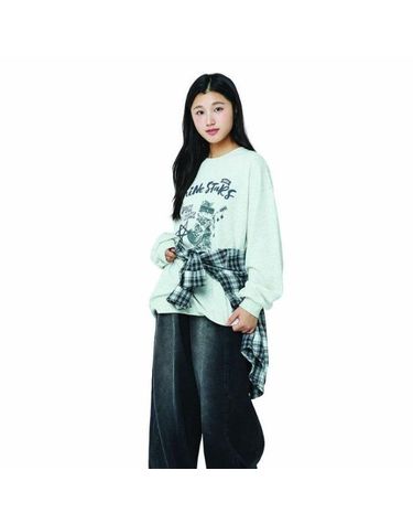 [보리보리]  세이브존07 레트로캣맨투맨티셔츠 25F0452