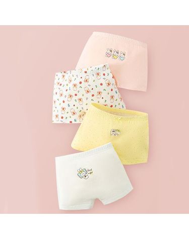 [보리보리] 굿나잇 여아 사각팬티 4매MXGN
