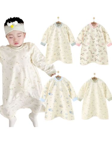 [보리보리] 신생아 유아 코지 순면 슬립색 수면잠옷