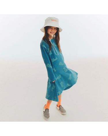 [보리보리] BLAH LOGO DRESS_BLUE