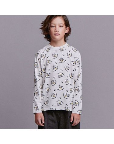[보리보리] BLAH LOGO LINE LONG SLEEVE T-SHIRT_WHITE
