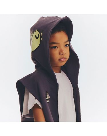 [보리보리] BLAH HOODES SWEAT VEST_PURPLE