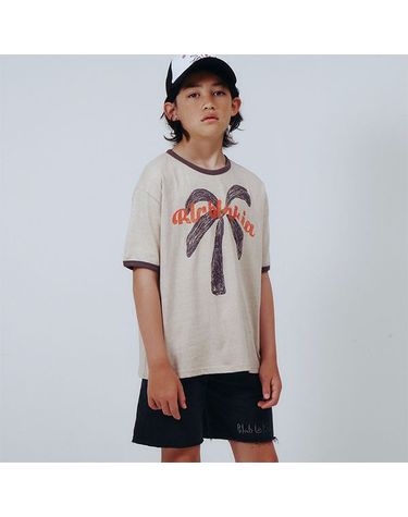 [보리보리] PALM TREE SHORT T-SHIRT_BROWN