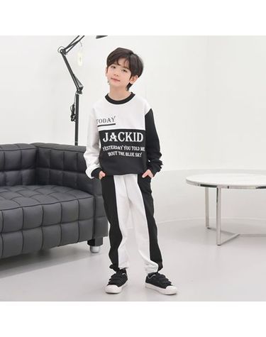 [보리보리] 봄가을 주니어 초등학생 데이라인하프조거팬츠상하복 세트 남