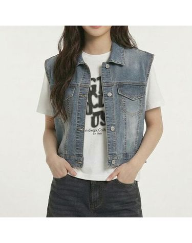 [보리보리] 행텐틴즈 동백01 여아 데님 트러커 베스트_더스티블루 14570-110-403-10-254
