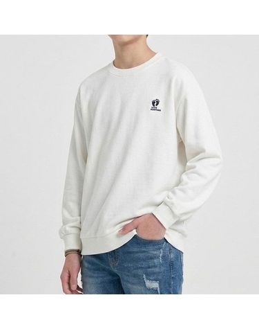 [보리보리] 행텐틴즈 동백01 미니 심볼 프린트 맨투맨_화이트 14580-031-611-09-003