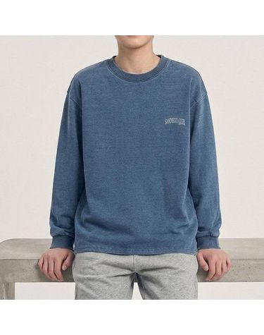 [보리보리] 행텐틴즈 동백01 인디고 워시드 그래픽 티셔츠_더스티블루 14580-031-607-09-297