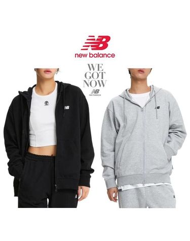 [보리보리]  UNI 에센셜 기본로고 후드집업 NBMDGCO103