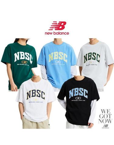 [보리보리]  남녀공용 NBSC 로고 커플 반팔티 NBNEE22533