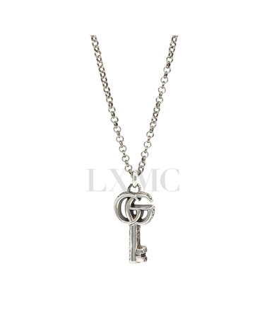 [중고명품] 구찌 실버 목걸이 GG 마몽 키 펜던트 네크리스 627757