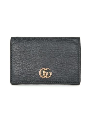 [중고명품] 구찌 GG 마몽 카드홀더 케이스 블랙 미니지갑 명함 474748