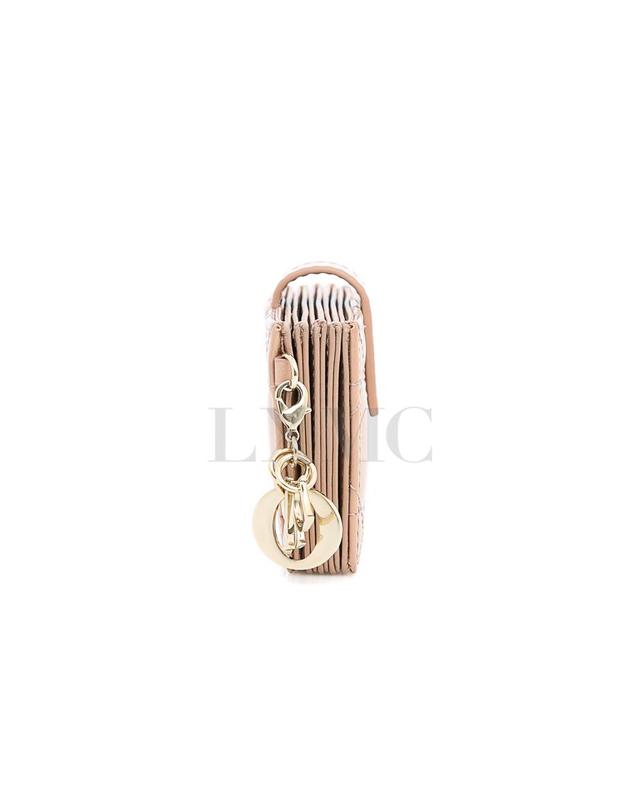 디올 [중고명품] [중고명품] 디올 카드지갑 까나쥬 레이디디올 지갑 Lady Dior 로즈드방 착용컷