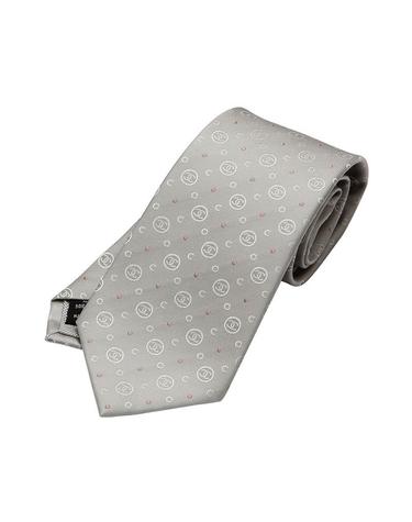[중고명품] 샤넬 넥타이 TIE CC 로고 실크 그레이