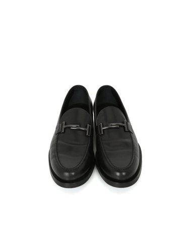[중고명품] 토즈 구두 블랙 더블T 로퍼 TODS 슈즈