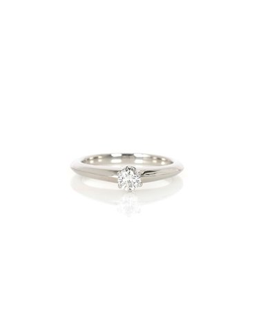 [중고명품] 티파니셋팅 웨딩링 0.16CT 솔리테어 다이아반지 0.16캐럿