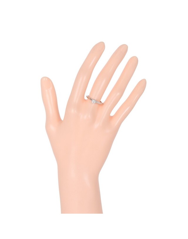 티파니앤코 [중고명품] [중고명품] 티파니셋팅 웨딩링 0.16CT 솔리테어 다이아반지 0.16캐럿 착용컷