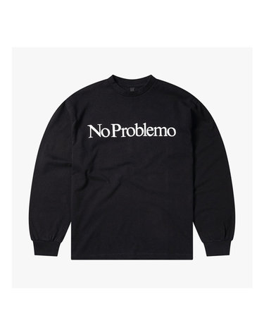 NO PROBLEMO 노프라블레모 로고 롱슬리브 티셔츠 블랙 NP6002203 BK