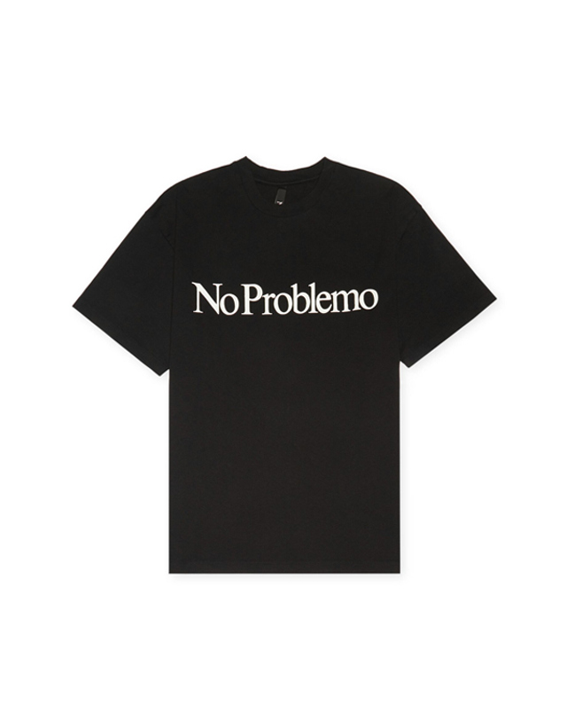 에리즈 NO PROBLEMO 노프라블레모 로고 반팔 티셔츠 블랙 NP6000203 BK 착용컷