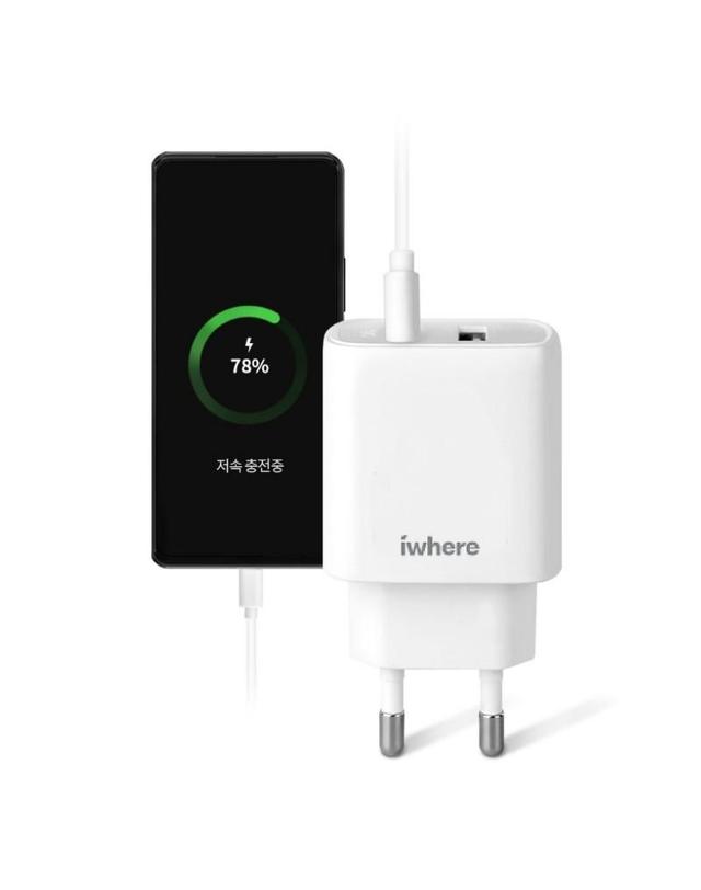 아이웨어 아이웨어 5V 2.4A 저속 2 USB 가정용 충전기(화이트) 착용컷