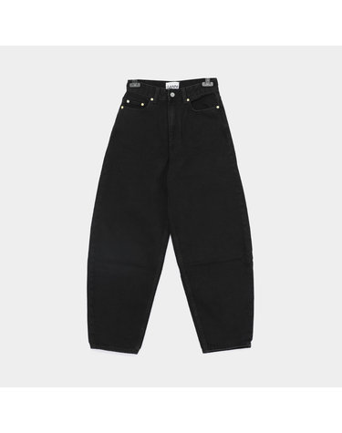 가니 포켓 패치로고 스타리 커브드 레그 데님 여성 팬츠 J1642 006