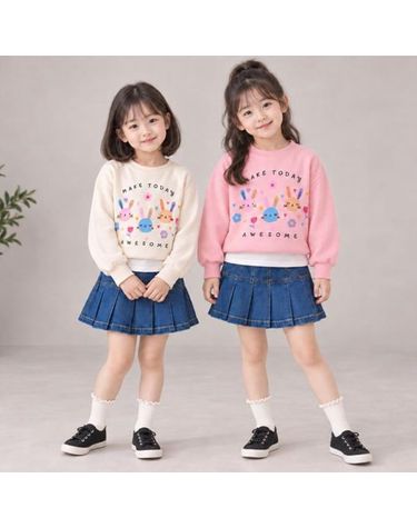 [보리보리] 데님주름스커트