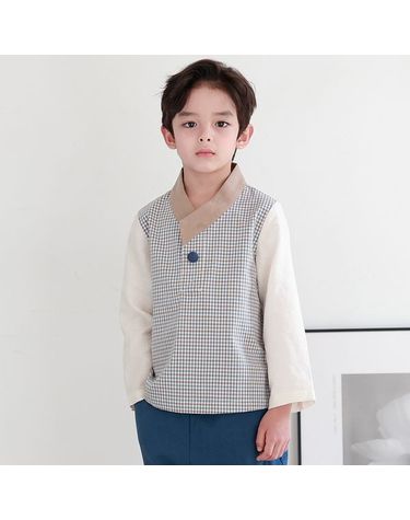 [보리보리]  그레뎅이 공용 아동 데일리 생활 한복 상하의세트