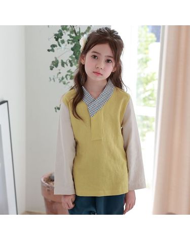 [보리보리]  라기뎅이 공용 아동 데일리 생활 한복 상하의세트