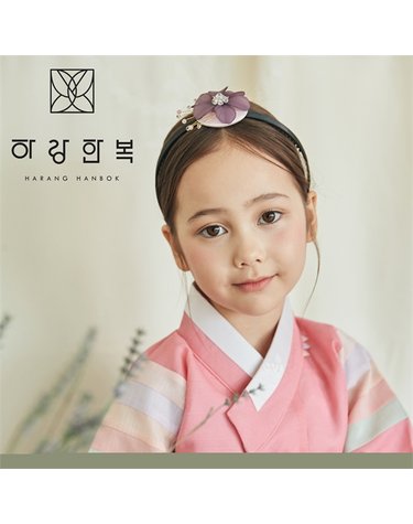 [보리보리] 여아 머리띠 유리꽃-보라
