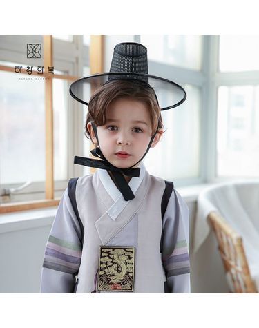 [보리보리]  남아 한복 아동갓 돌잔치 촬영 소품 하랑갓