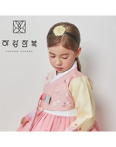 [보리보리] 여아 머리띠 유리꽃-노랑