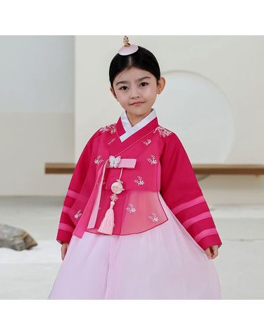 [보리보리]  명월랑 여아용 아동 한복 세트