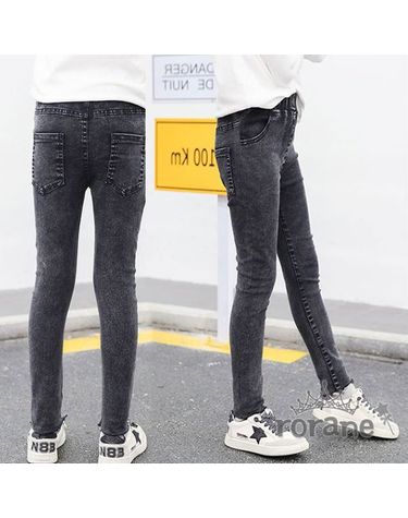 [보리보리] 제니 블랙 기모 여아 청바지