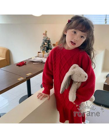 [보리보리] 크리스마스 여아 레드 아동 원피스