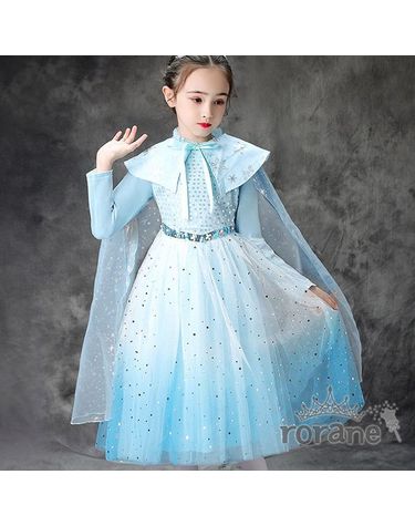 [보리보리] 여아 눈꽃 케이프 원피스
