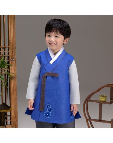 [보리보리] QT546-청화해솔 남아한복 아동한복