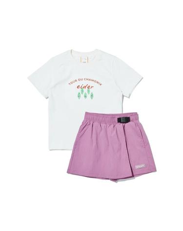 [아이더] 키즈 리프 반팔 티바지 셋업세트_JWM23M01W4