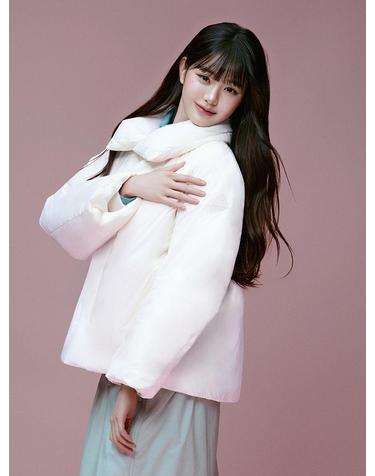 [아이더](장원영착용) 여성 라벨르 캐시미어 숏 코트 구스다운 숏패딩 자켓_DWW25560W6