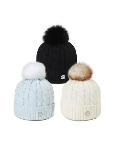 여성 FUR 방울 비니_YWW23C24