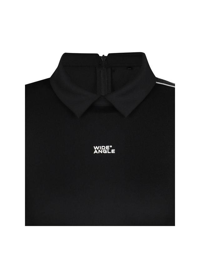 와이드앵글 [와이드앵글] TO PRO 니트 포인트 백 집 폴로 티셔츠 L_WWU24231 착용컷