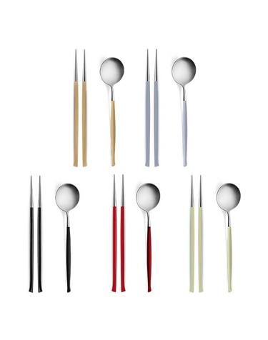 [크리스테마]웨이브 무광 한식 수저1세트