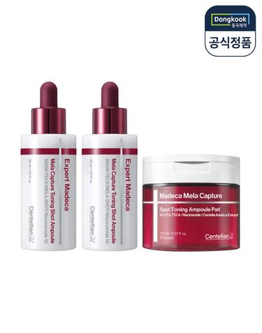[VIP] 센텔리안24 엑스퍼트 마데카 멜라 캡처 토닝샷 앰플 30ml 2개+멜라 캡처 스팟 토닝 앰플 패드 60매
