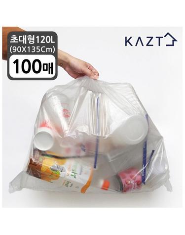 분리수거함 쓰레기통 비닐봉투 초대형 (90*135Cm )120L 100매