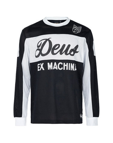 데우스엑스마키나 블랙 세이버 모토 저지 긴팔 티셔츠 D261MLT164 BLACK