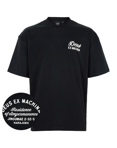 데우스엑스마키나 블랙 하라주쿠 사인 티셔츠 D261MTS130 BLACK