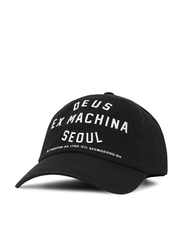 데우스엑스마키나 블랙 컬리지 서울 어드레스 베이스볼 캡 D261UHA010 BLACK