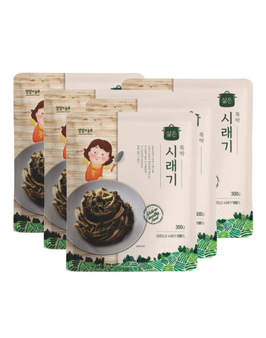 양양의농부 뚝딱 삶은 나물 시래기 300gx5팩_상온보관