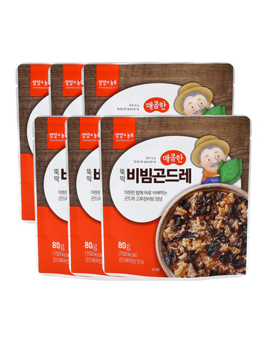 양양의농부 매콤한 간편 뚝딱 비빔곤드레 80gx6팩