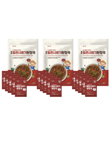 양양의농부 초간편 블럭국 얼큰시래기 된장국 50gx3봉