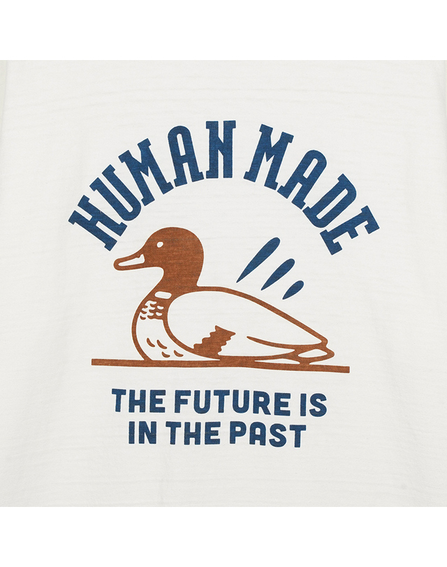 휴먼메이드 휴먼메이드 남여공용 DUCK 그래픽 티셔츠 화이트 HM29TE010 흰색 착용컷